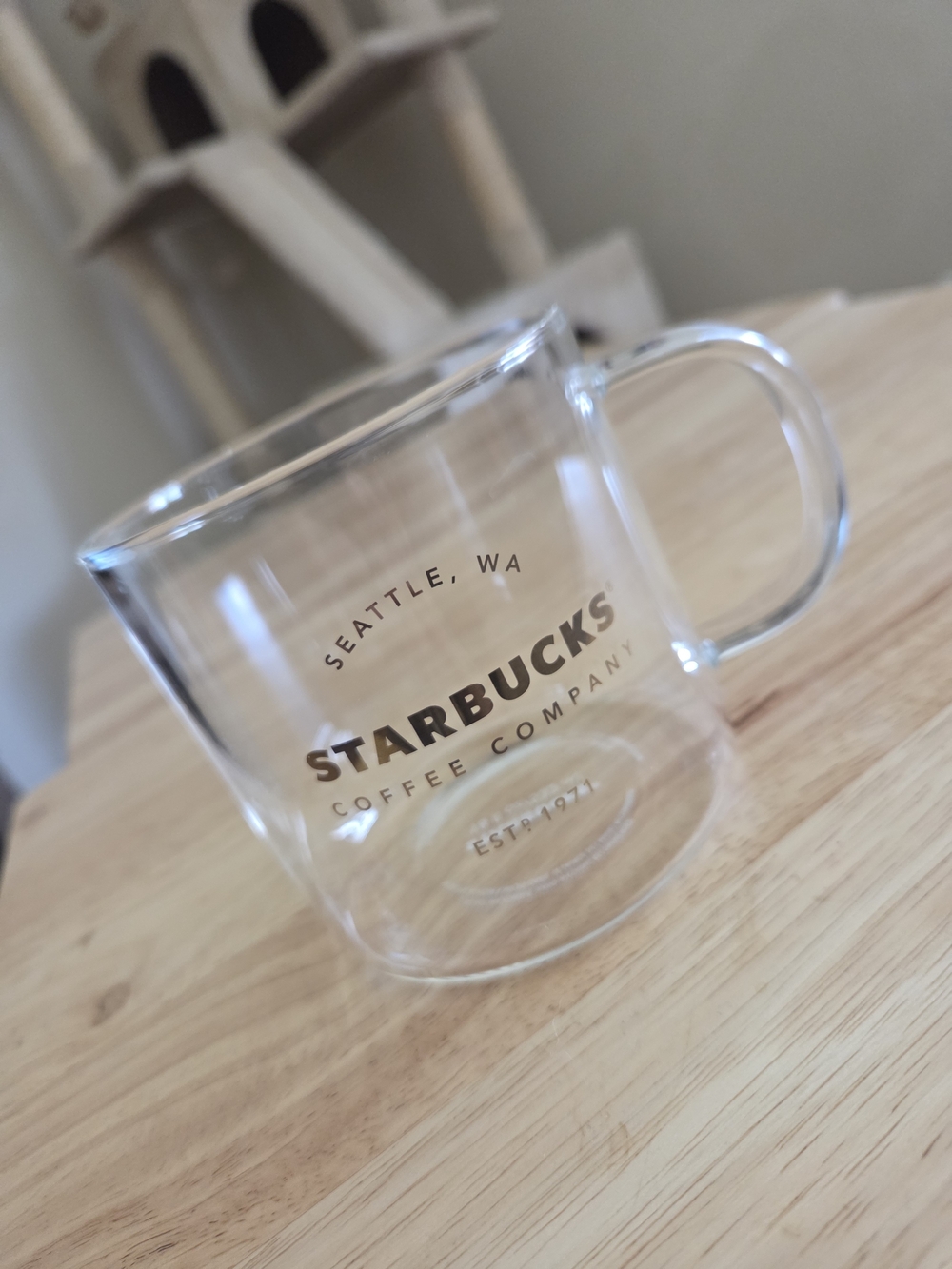 Starbucks Clear Glass Mug with Logo